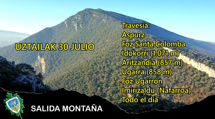 Foto  Nafarroa - Aspurz - Foz de Santa Colomba - Idokorri (1.071 m) - Zabalza (857 m) - Ugarra - Foz de Ugarron - Imirizaldu.