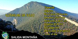  Nafarroa - Aspurz - Foz de Santa Colomba - Idokorri (1.071 m) - Zabalza (857 m) - Ugarra - Foz de Ugarron - Imirizaldu.